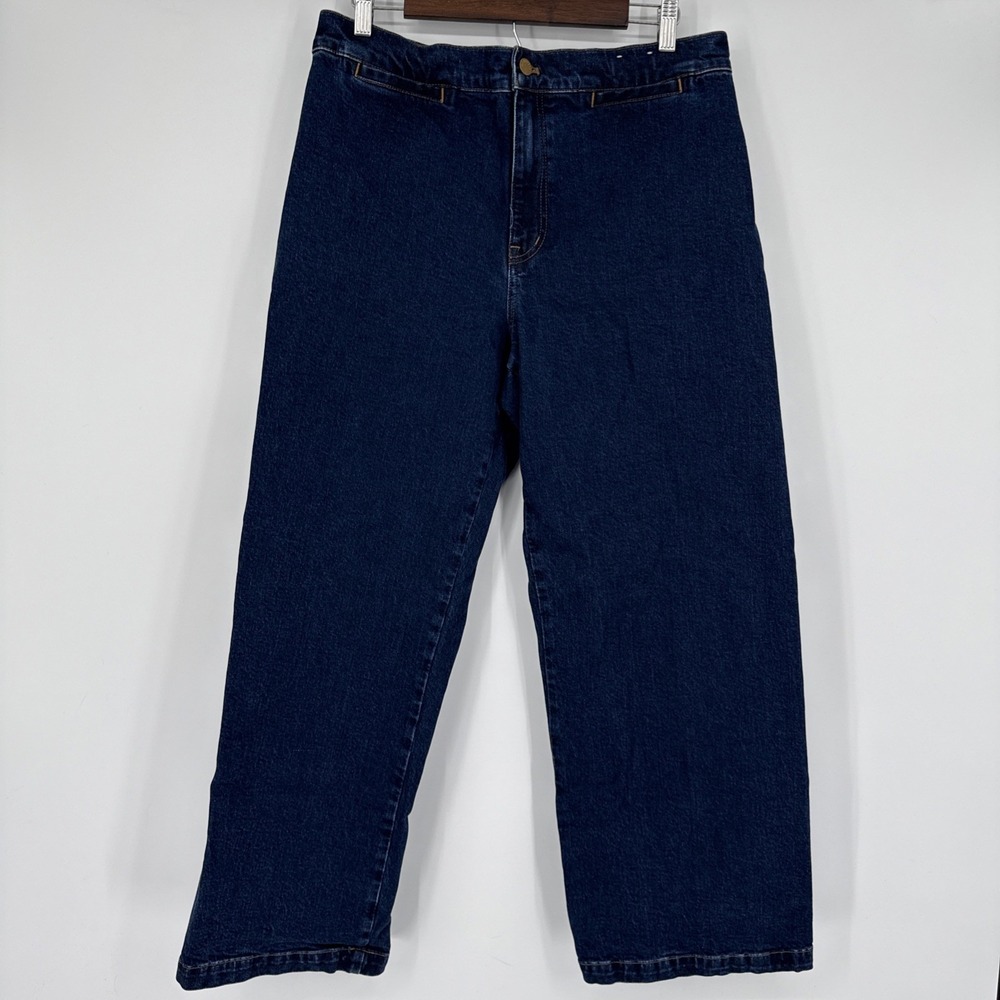 Madewell Emmett Wide Leg Crop Pants Women's 31 High Rise Blue Skater Grunge Goth